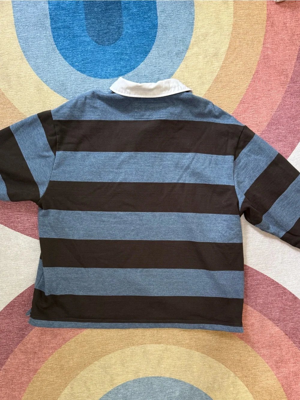 Banana Republic Men's Striped Brushed Rugby Shirt